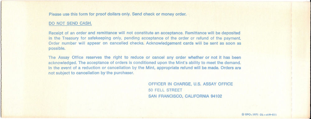 1971-Eisenhower-Silver-Dollar-US-Mint-Order-Form---Scans-And-Pictures